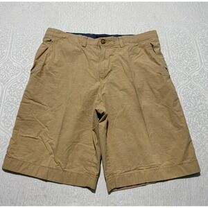 Tommy Hilfiger Mens Chino Shorts Tan Beige Cotton Size 34 Casual Summer Preppy